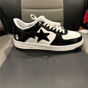 Bape Black and White Sneakers